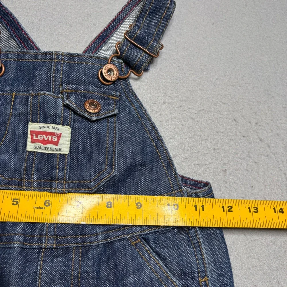 Levi's Denim Overalls Kids 18M Blue Y2K Carpenter Bib Dungarees Adjustable